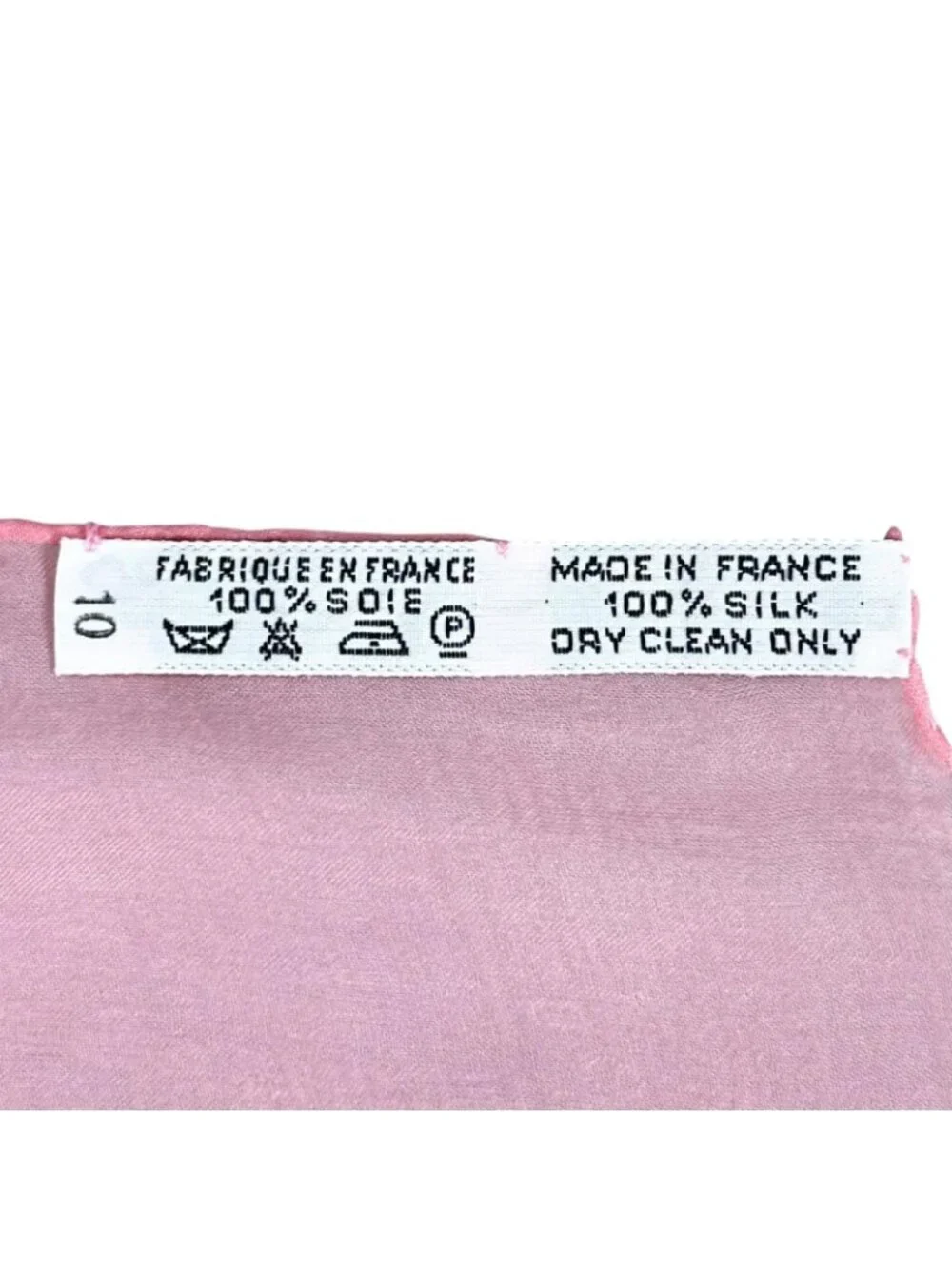 Hermes Chiffon Long Scarf Spring Festival Silk Pink